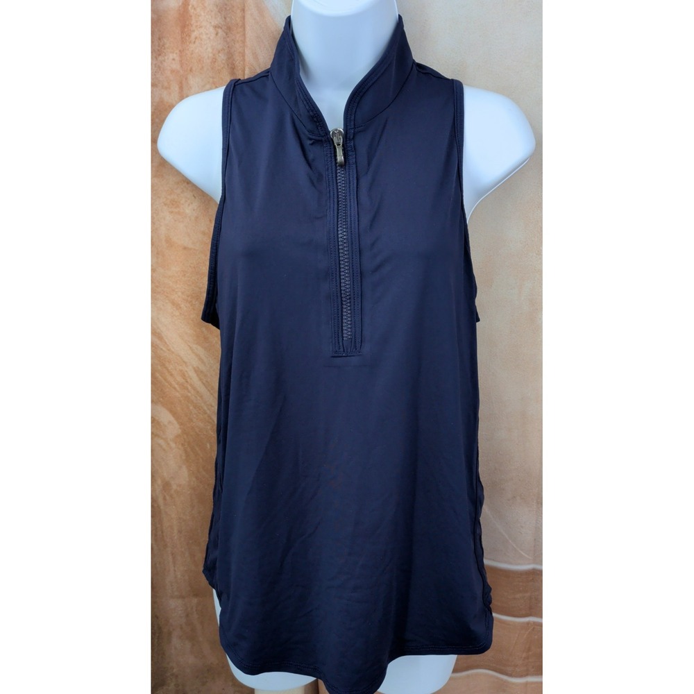 Greyson Quarter zip Navy Tank